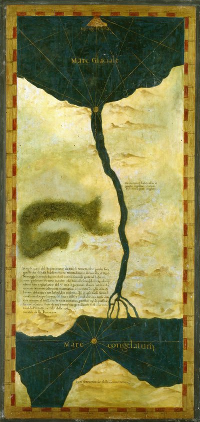 Polar Lands Imagined on Top of the Bay of Hudson by Stefano Bonsignori 1589
